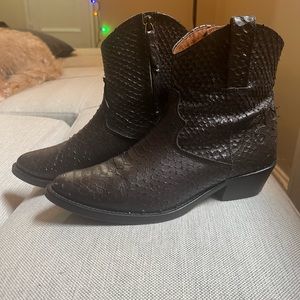 Leather Massimo Dutti Cowboy Boots